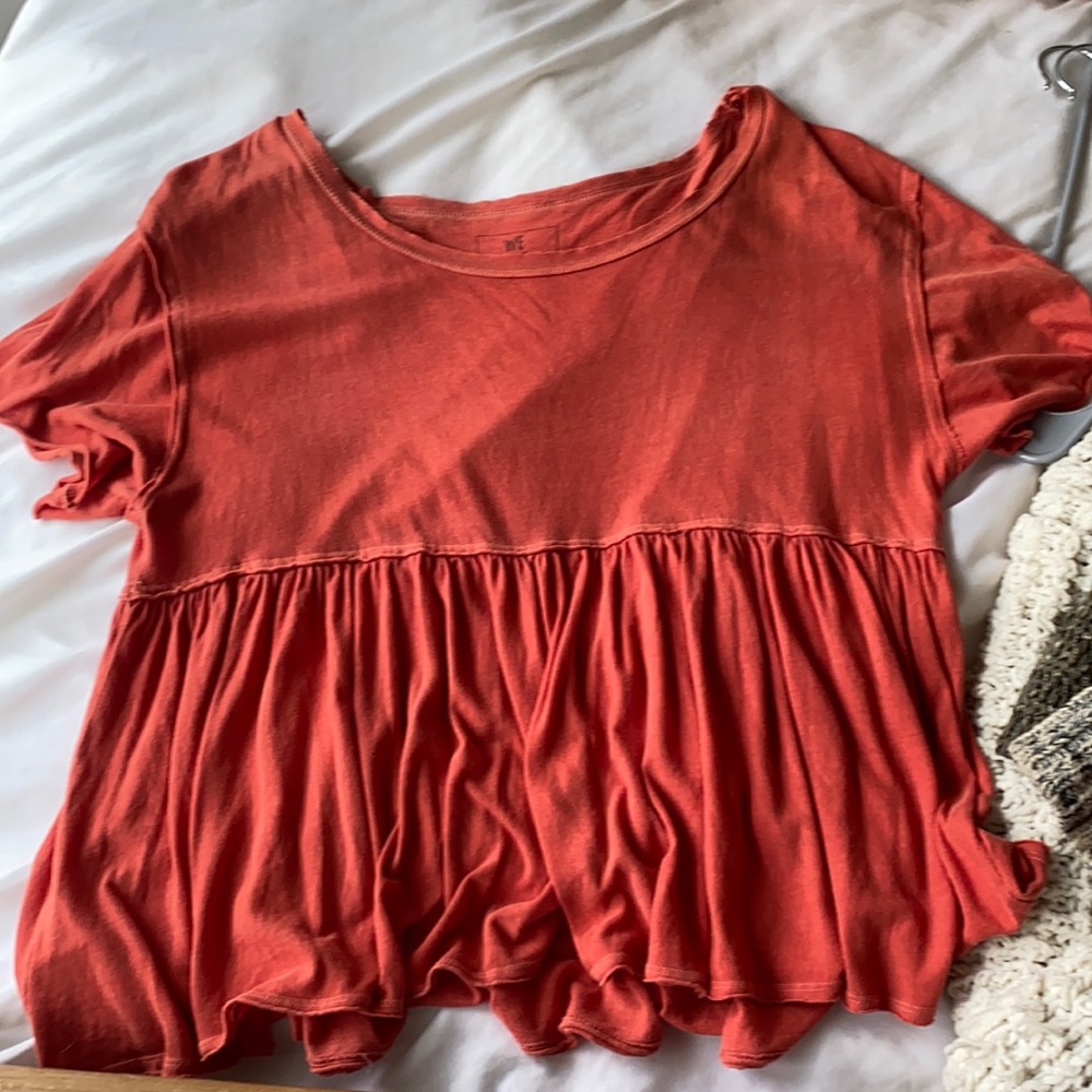Free People We the Free Orange tee size small
